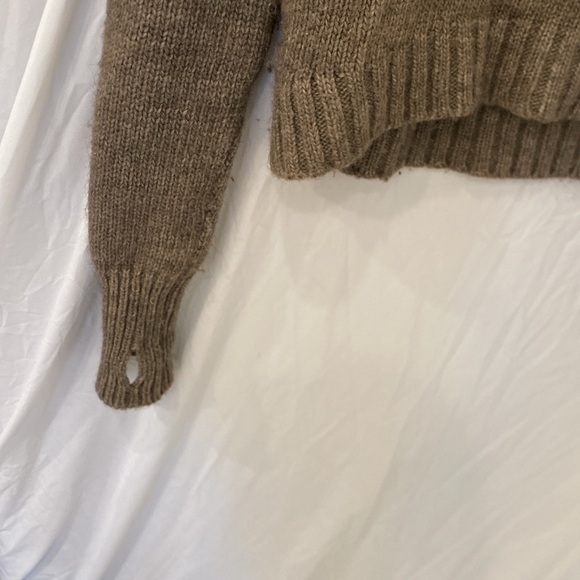 Pam & Gela crew neck wool Sweater Size: petite elbow patches - Picture 4 of 7
